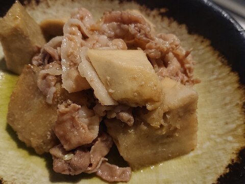 里芋と豚肉の簡単炒め